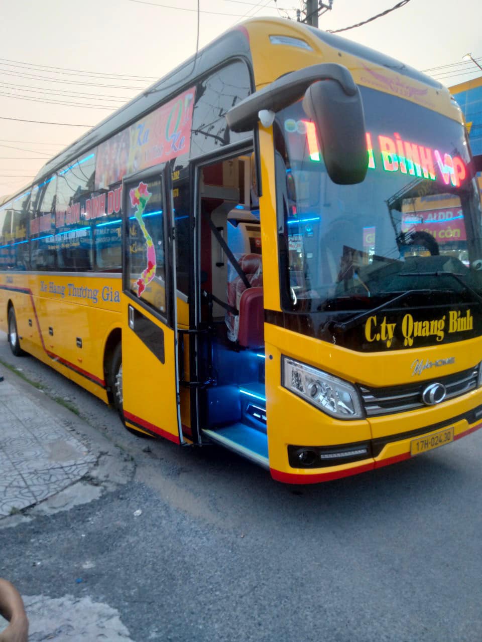 Nhà xe Quang Bính chuyên tuyến Thái Bình Sài Gòn Bình Dương