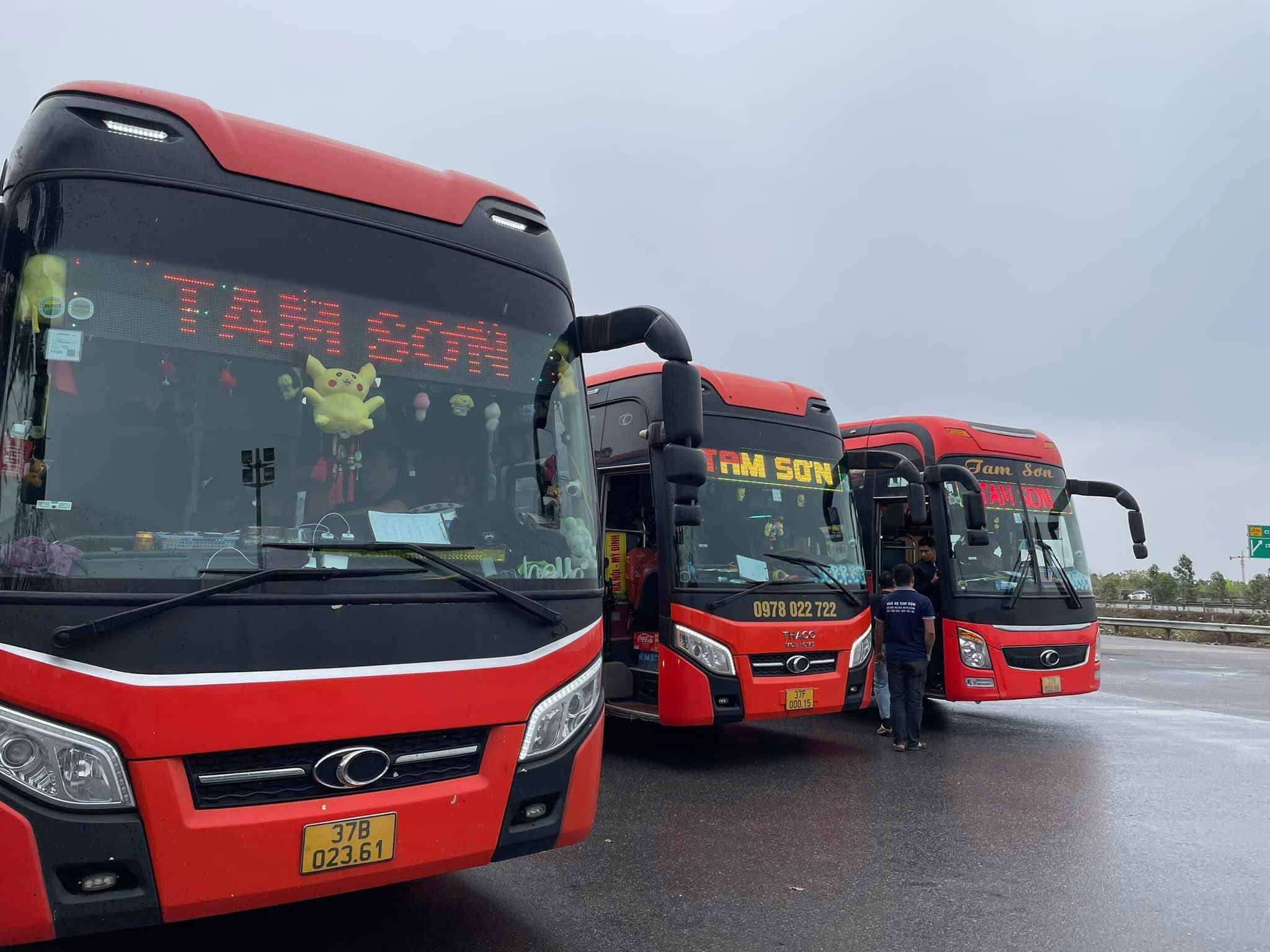 Nhà xe Tam Sơn Quế Phong Bắc Ninh Nghệ An Bắc Giang Hà Nội