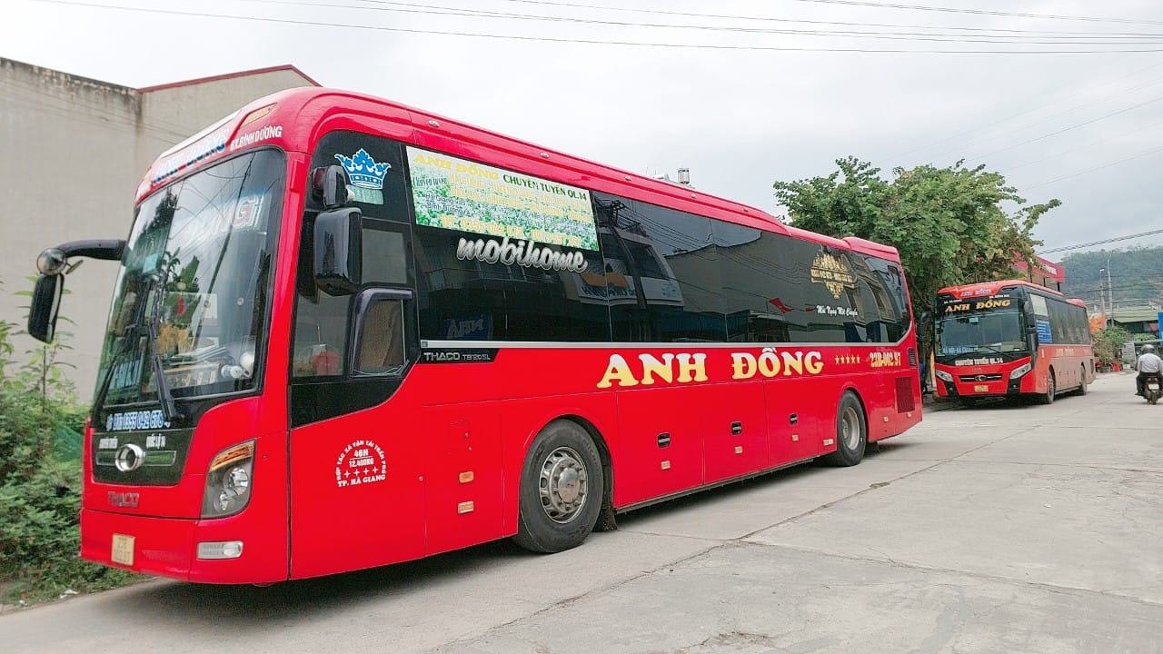 Nhà xe Anh Đồng Hà Giang đi Sài Gòn Đắk Lắk Bình Dương