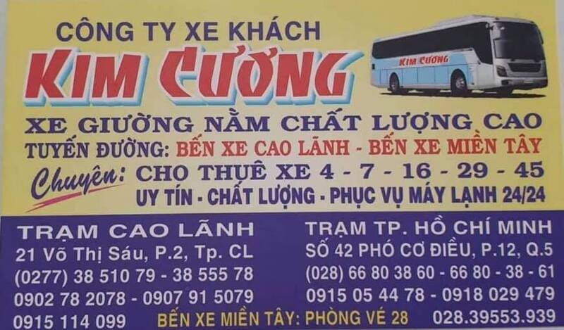 8 Xe từ bến xe Miền Tây đi Đồng Tháp Cao Lãnh Sa Đéc Hồng Ngự