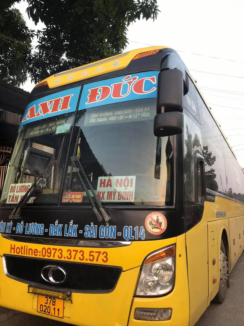 Nhà xe Anh Đức Nghệ An Hà Tĩnh đi Sài Gòn Đồng Nai QL14