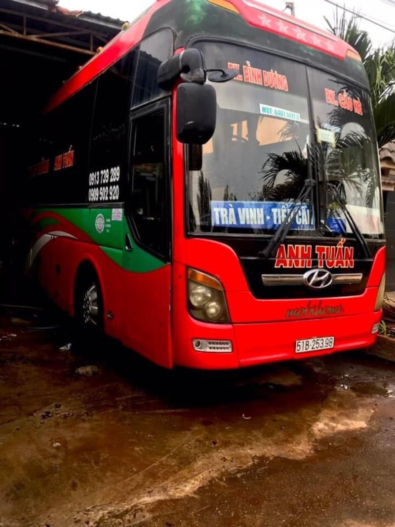 Nhà xe Anh Tuấn Trà Vinh Trà Cú Tiểu Cần đi Bình Dương Bến Cát