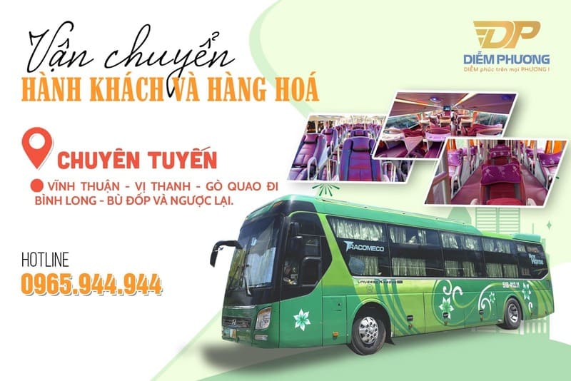Nhà xe Diễm Phương Vĩnh Thuận Kiên Giang đi Bình Phước