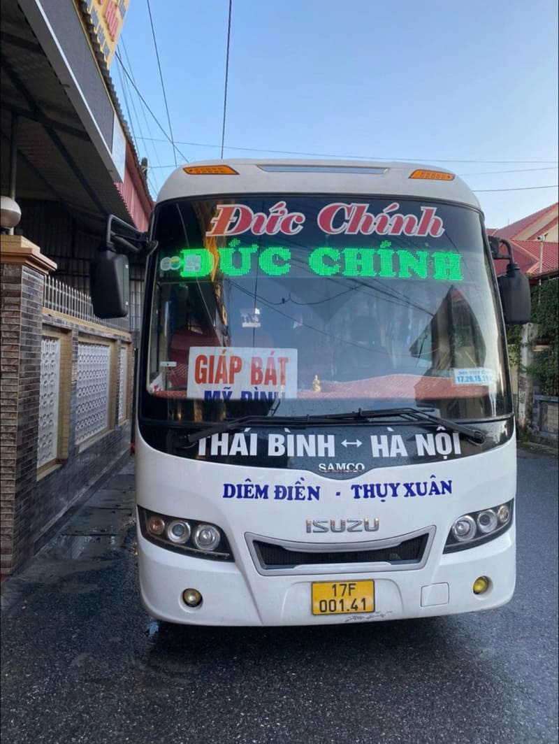 Nhà xe Đức Chính Thái Bình đi Hà Nội Quảng Ninh Hòa Bình Đắk Lắk