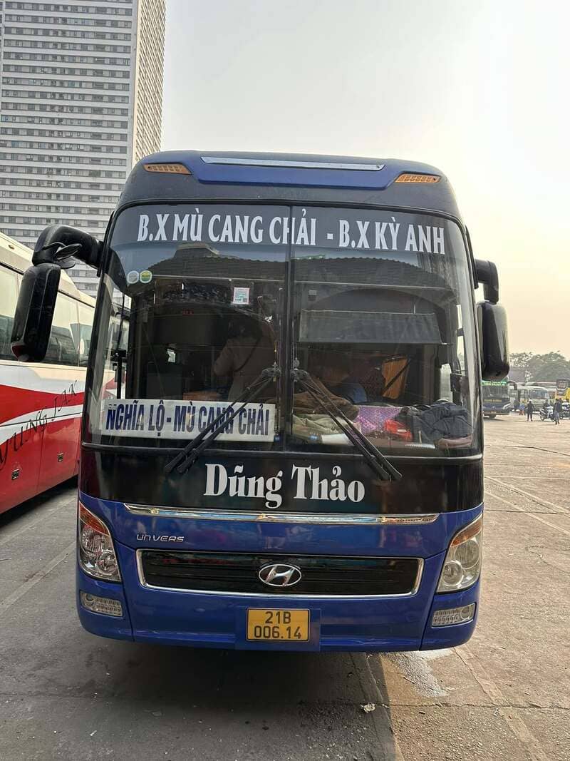 Nhà xe Dũng Thảo Nghĩa Lộ Móng Cái Mỹ Đình Mù Cang Chải