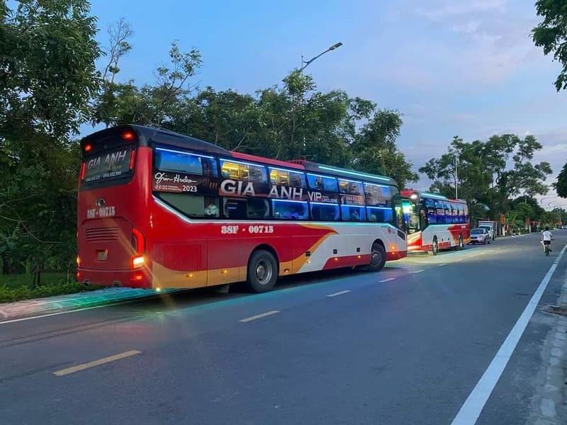Nhà xe Gia Anh Cẩm Nhượng Cẩm Xuyên Hà Tĩnh Hà Nội Vinh