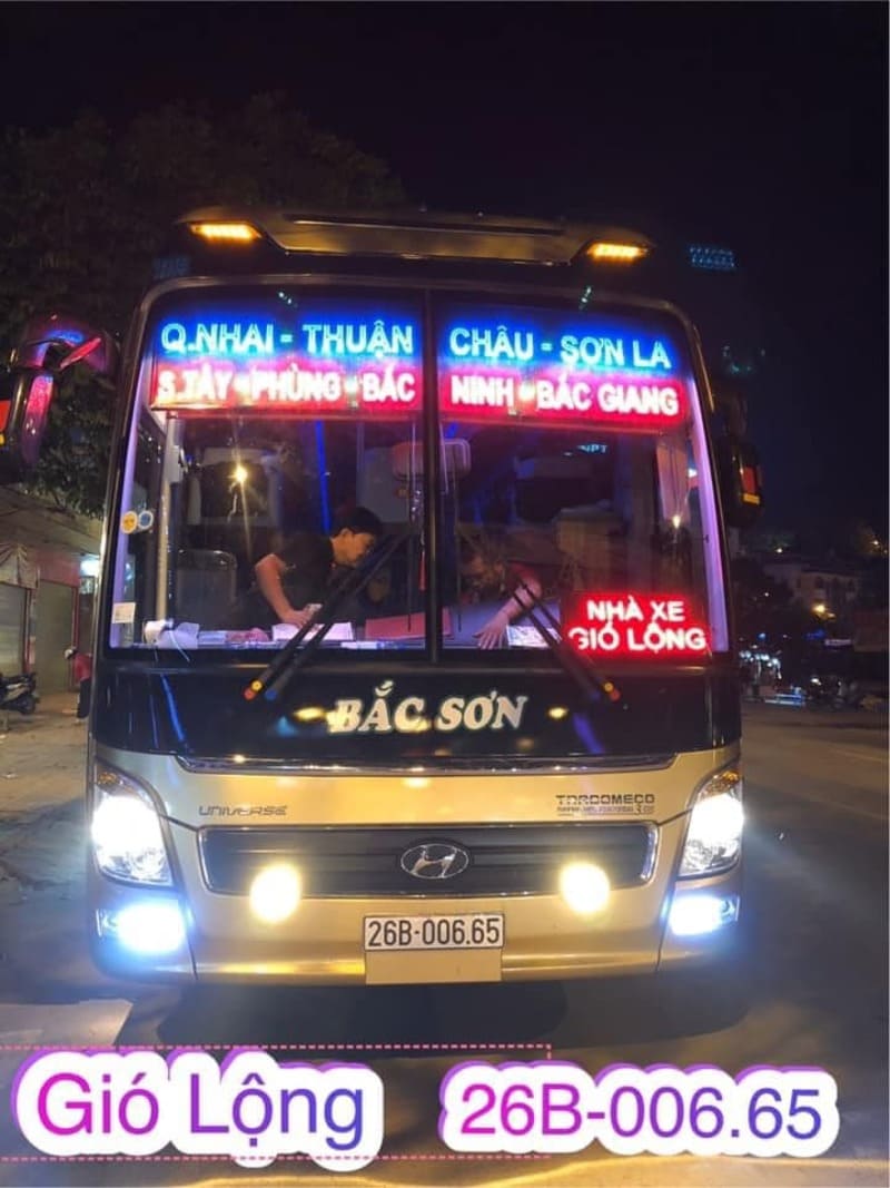 Nhà xe Gió Lộng Quỳnh Nhai Hà Nội Hưng Yên Hải Dương Bắc Ninh