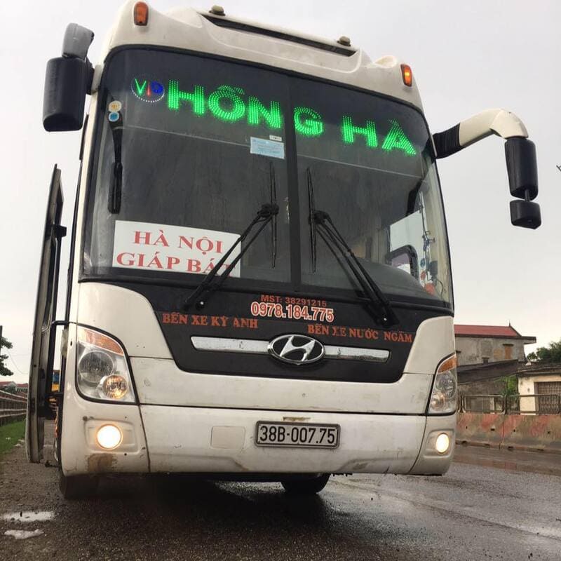 Nhà xe Hồng Hà Kỳ Anh Hà Tĩnh đi bến xe Nước Ngầm Hà Nội