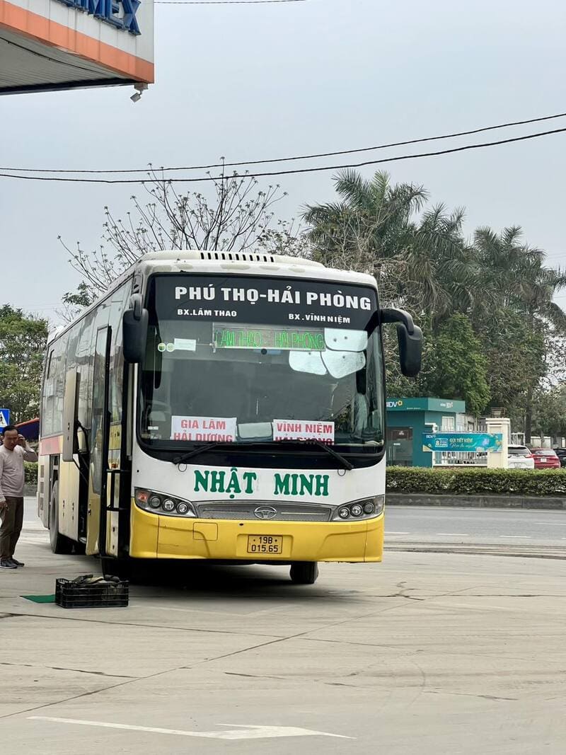 Nhà xe Nhật Minh Phú Thọ đi Hải Phòng Hà Nội Mỹ Đình
