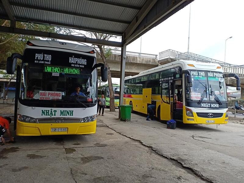 Nhà xe Nhật Minh Phú Thọ đi Hải Phòng Hà Nội Mỹ Đình