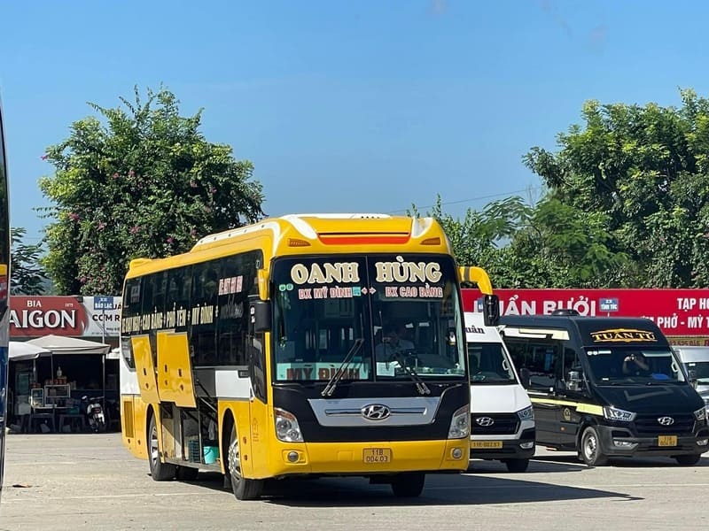Nhà xe Oanh Hùng từ Cao Bằng đi Hà Nội đón bến xe Mỹ Đình