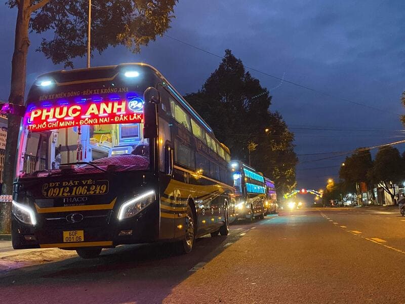 Nhà xe Phúc Anh Quảng Bình Sài Gòn TPHCM đi Buôn Trấp BMT