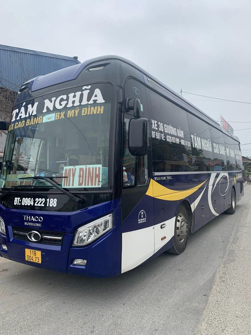 Nhà xe Tám Nghĩa Hà Nội Cao Bằng đón khách bến xe Mỹ Đình