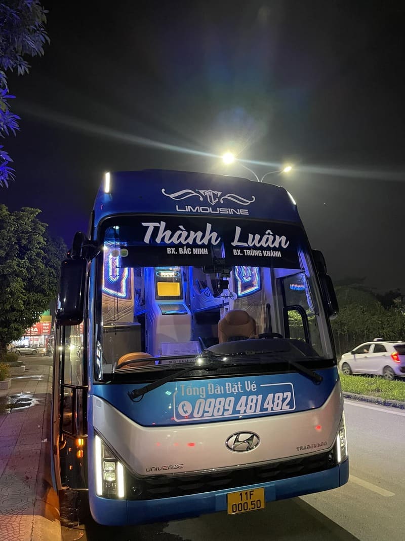 Nhà xe Thành Luân Cao Bằng Trùng Khánh đi Bắc Ninh Bắc Giang