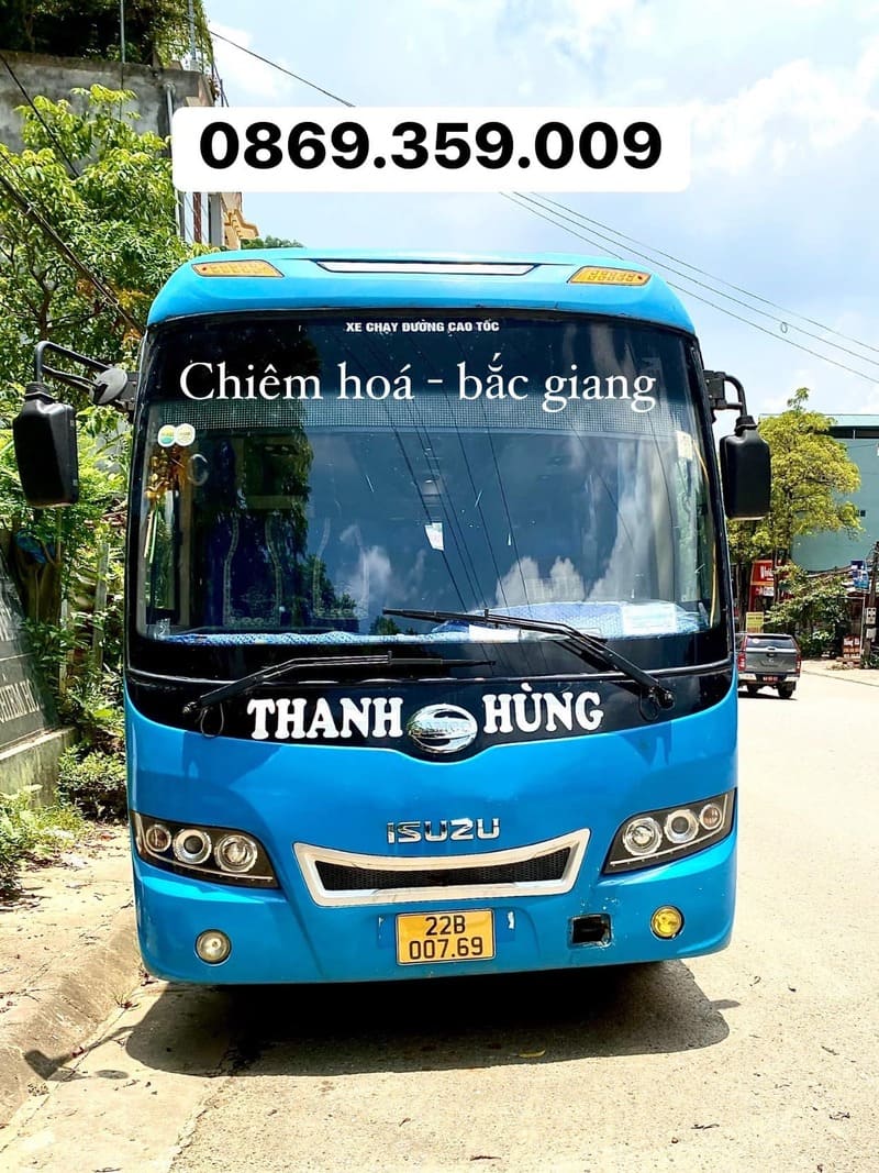 Nhà xe Thanh Hùng Chiêm Hóa Mỹ Đình Bắc Ninh Thái Nguyên