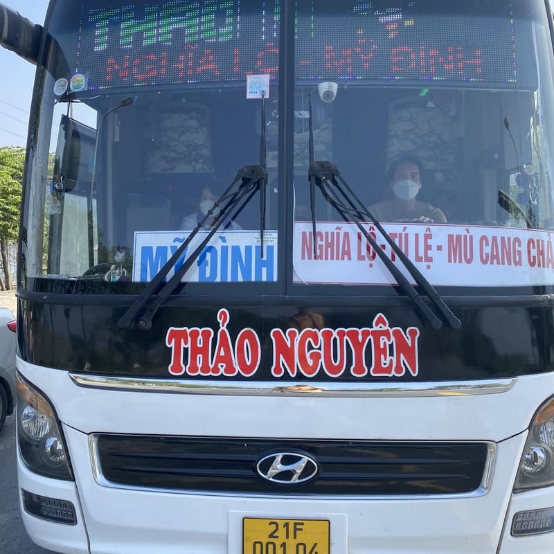 Nhà xe Thảo Nguyên Mù Cang Chải Nghĩa Lộ đi Mỹ Đình Hà Nội