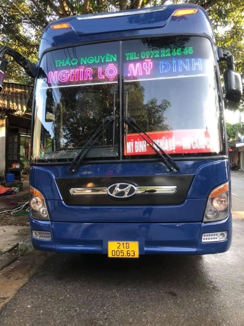 Nhà xe Thảo Nguyên Mù Cang Chải Nghĩa Lộ đi Mỹ Đình Hà Nội
