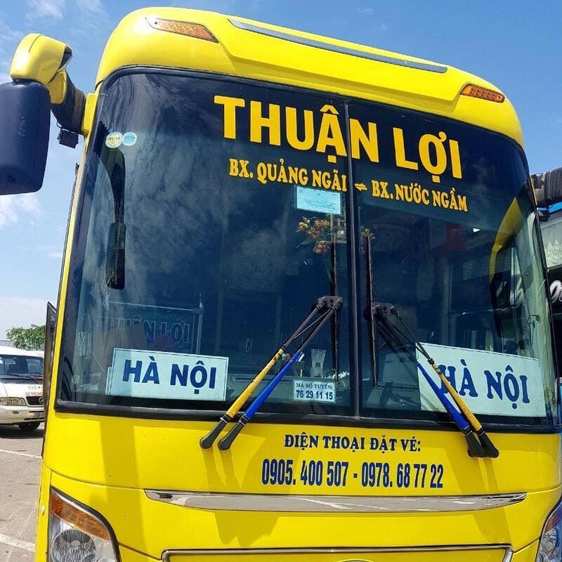 Nhà xe Thuận Lợi Quảng Ngãi Hà Nội Nam Định Nước Ngầm