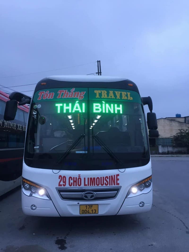 Nhà xe Tôn Thắng Thái Thụy Thái Bình Hà Nội Thanh Hóa Nam Định