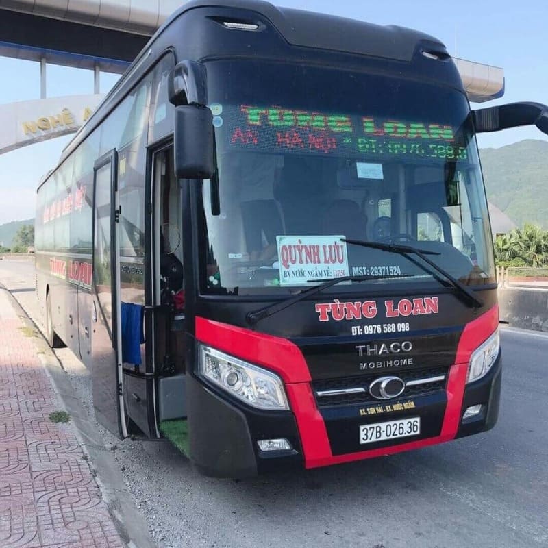 Nhà xe Tùng Loan Quỳnh Lưu Nghệ An đi Hà Nội bến xe Nước Ngầm