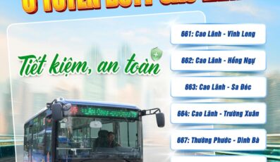 Đặt vé xe buýt Cao Lãnh đi Trường Xuân với 2 tuyến