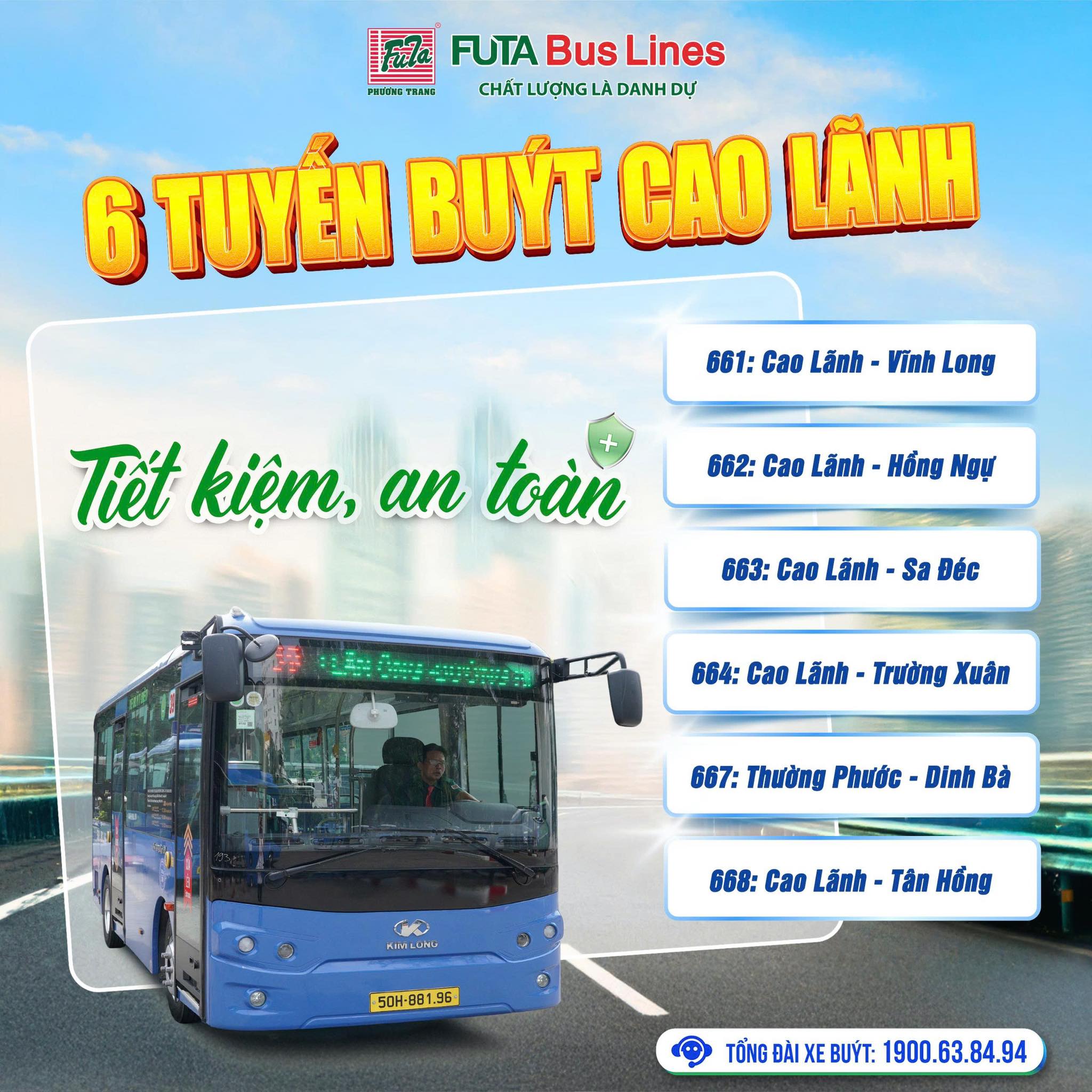 Đặt vé xe buýt Cao Lãnh đi Trường Xuân với 2 tuyến