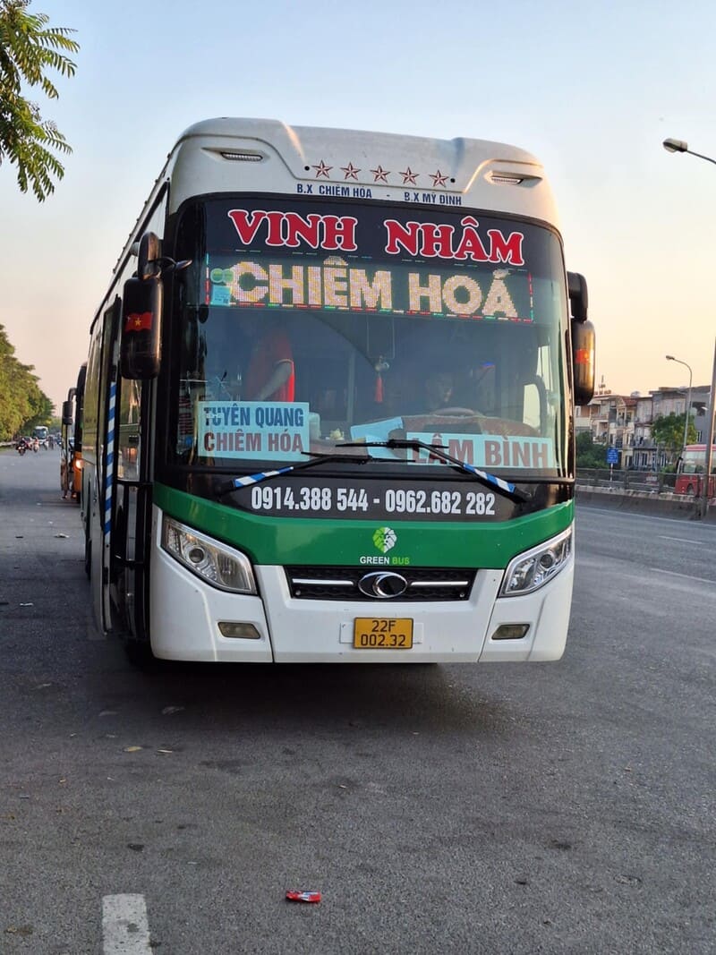 Đặt vé 7 nhà xe khách Vĩnh Phúc đi Tuyên Quang