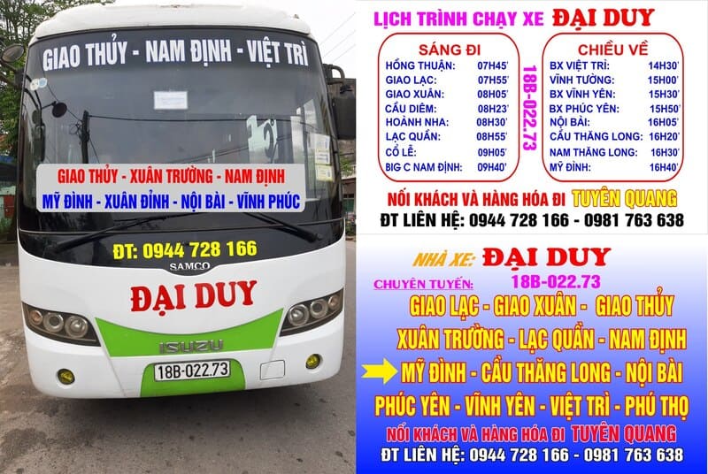 Đặt vé xe Giao Thủy đi Yên Nghĩa về Nghĩa Hưng Nam Trực
