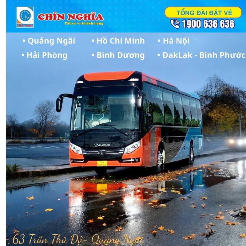 Đặt vé xe Nam Định đi Quảng Ngãi về Hải Hậu 9 hãng