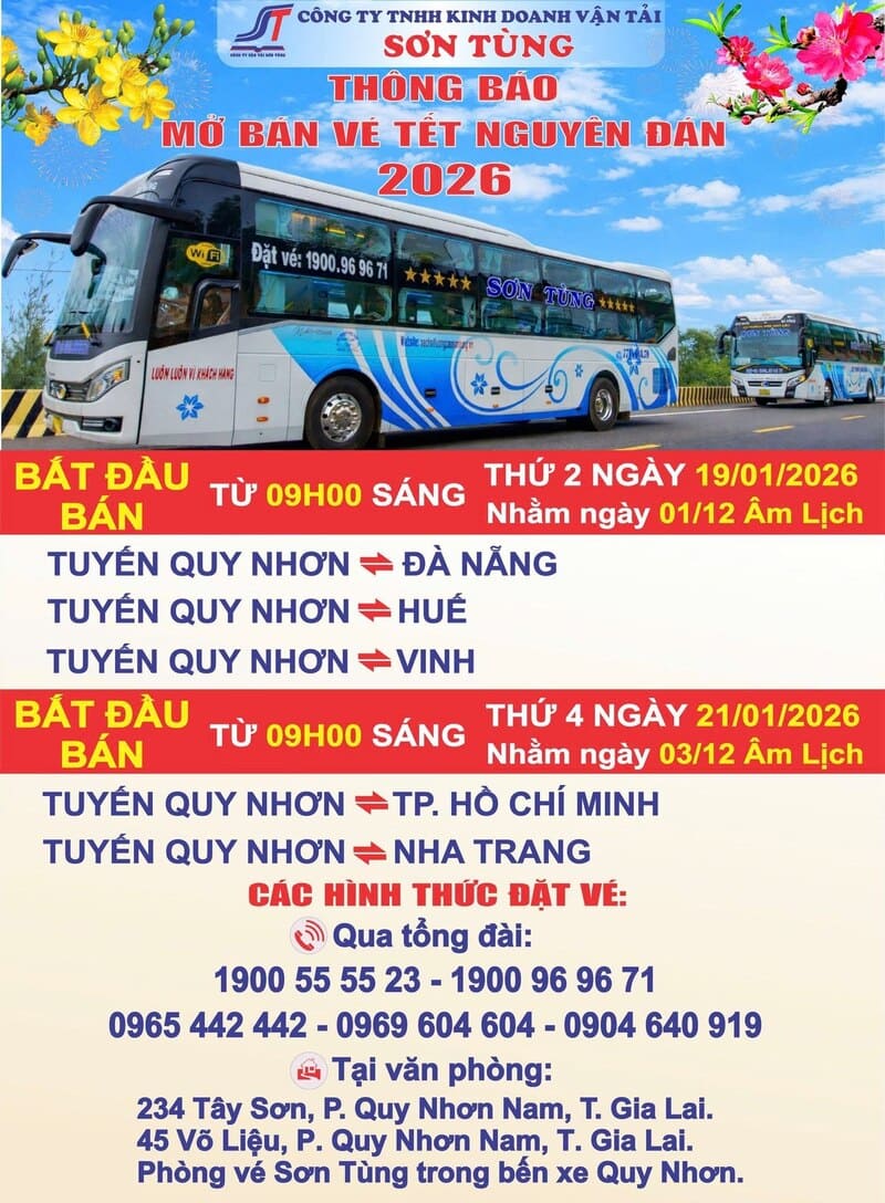 Đặt vé xe Quy Nhơn đi Quảng Nam (Tam Kỳ đi Bình Định)